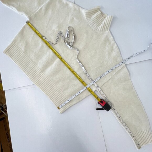 Zara Wool Blend Cream‎ Highneck Pullover Sweater Sz S - Picture 13 of 13